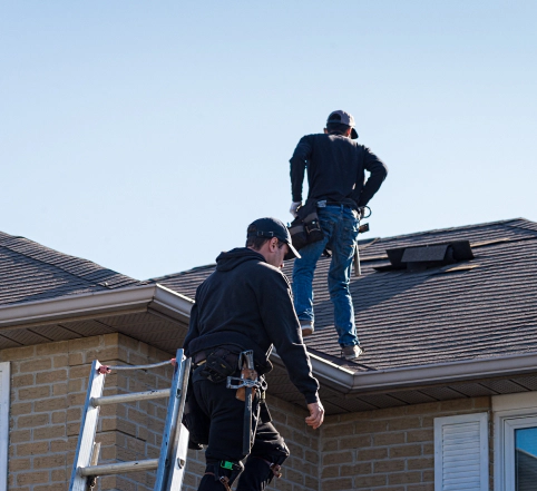 inspectors inspecting roof